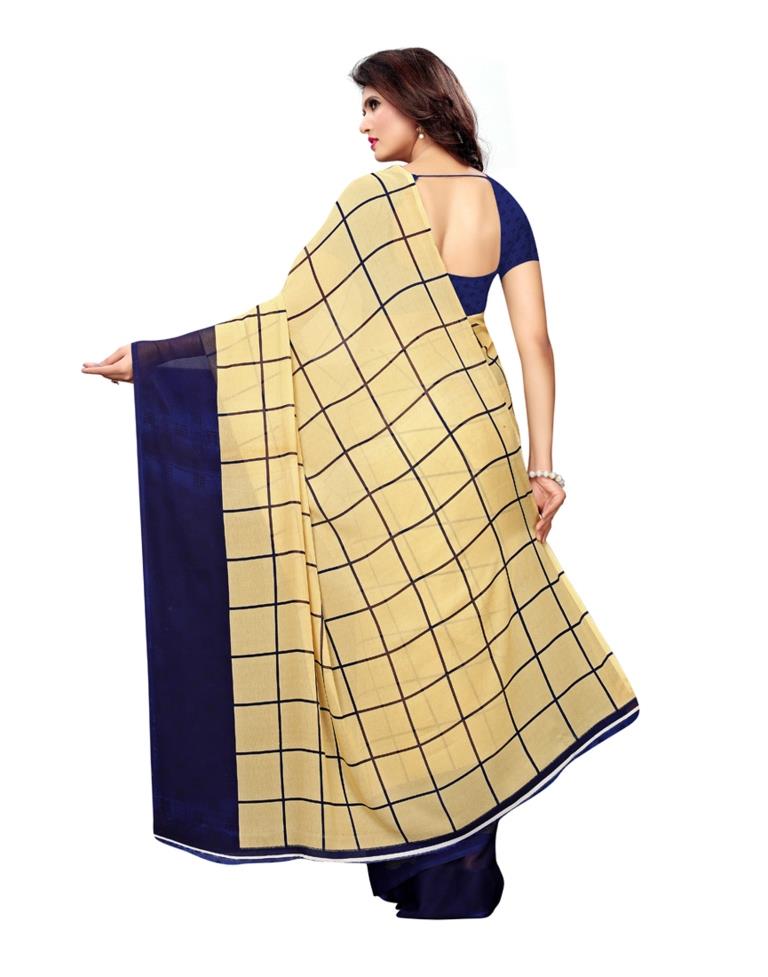Beige Coloured Georgette Printed Saree | SLV1022S2002