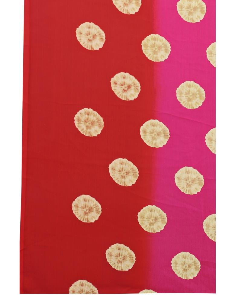 Orange Coloured Printed Chiffon Saree | SLV1597S132