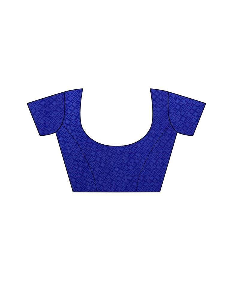 Royal Blue Coloured Printed Chiffon Saree | SLV1891S241