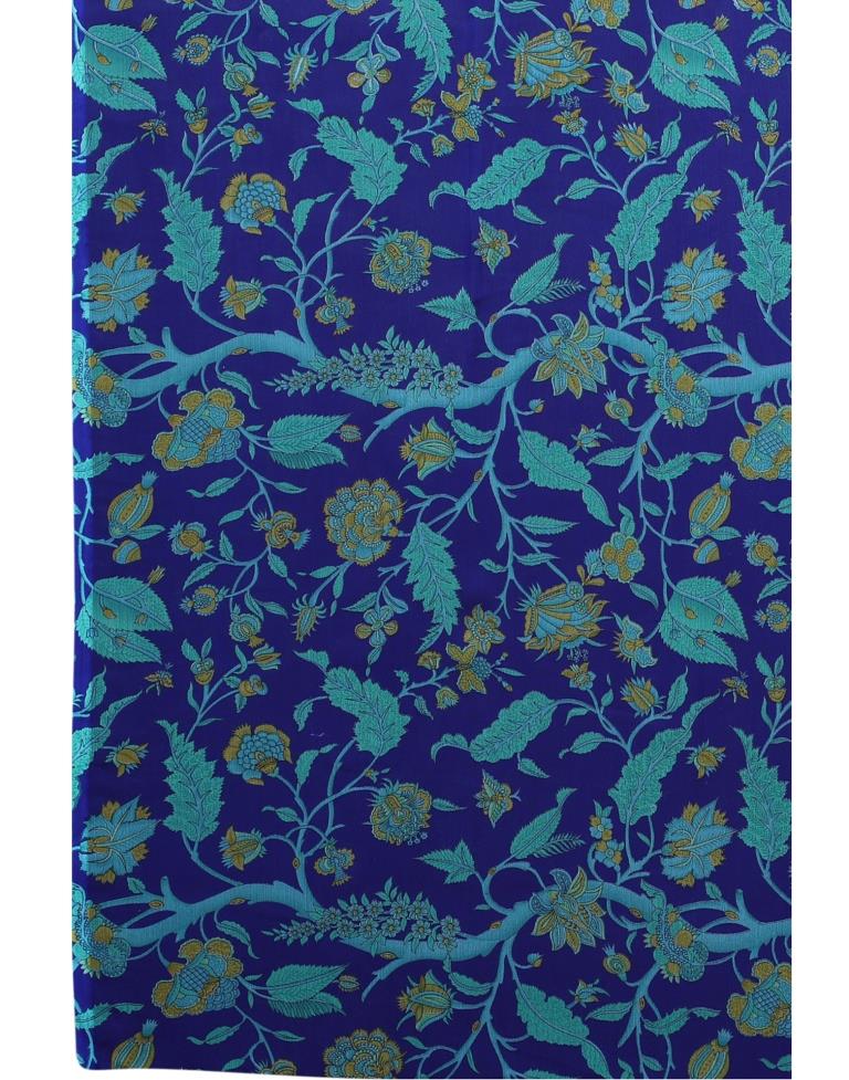Royal Blue Coloured Printed Chiffon Saree | SLV1891S241