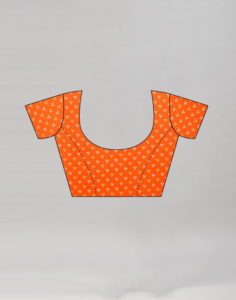 Orange Coloured Bandhani Printed Georgette Saree | SLV1940S329