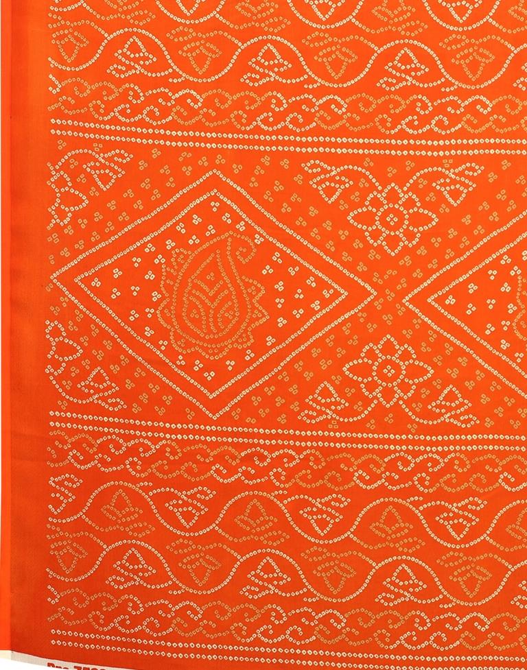Orange Coloured Bandhani Printed Georgette Saree | SLV1940S329