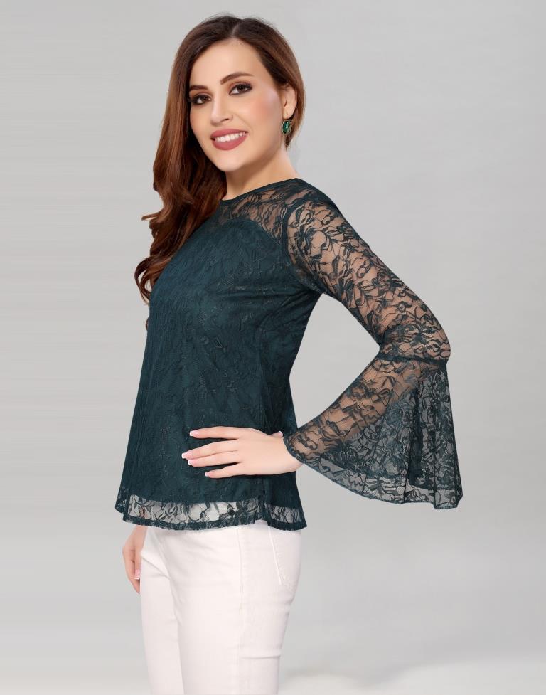 Rama Net Bell Sleeves top