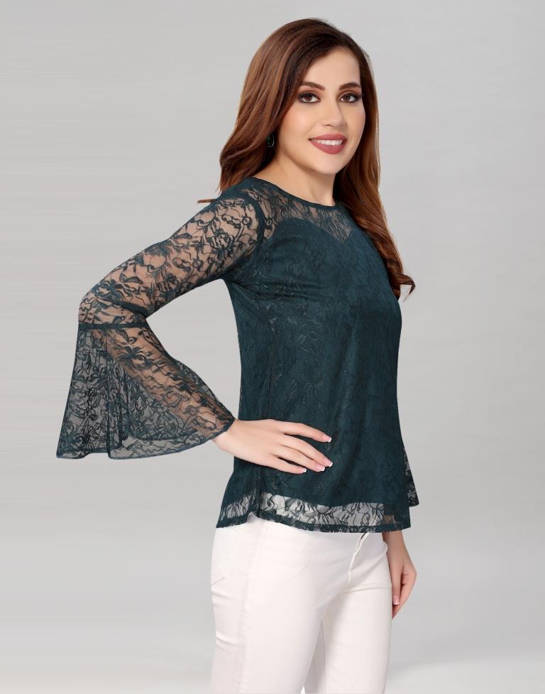 Rama Net Bell Sleeves top