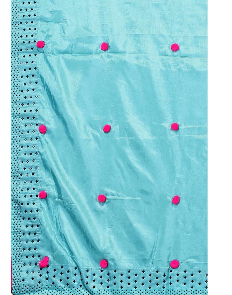 Light Blue Coloured Embellished Silk Saree | SLV2155S105