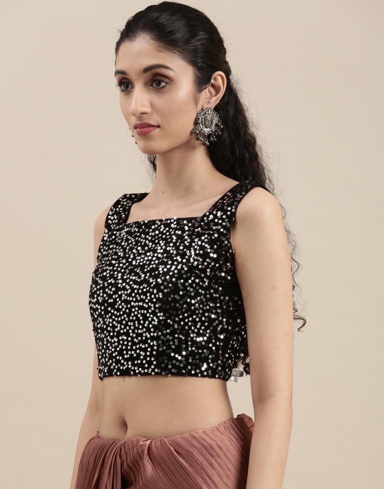 Tawny Brown Pleated Saree