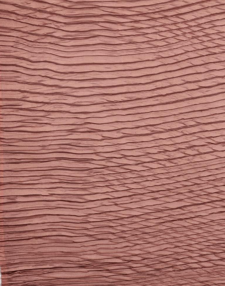 Tawny Brown Pleated Saree