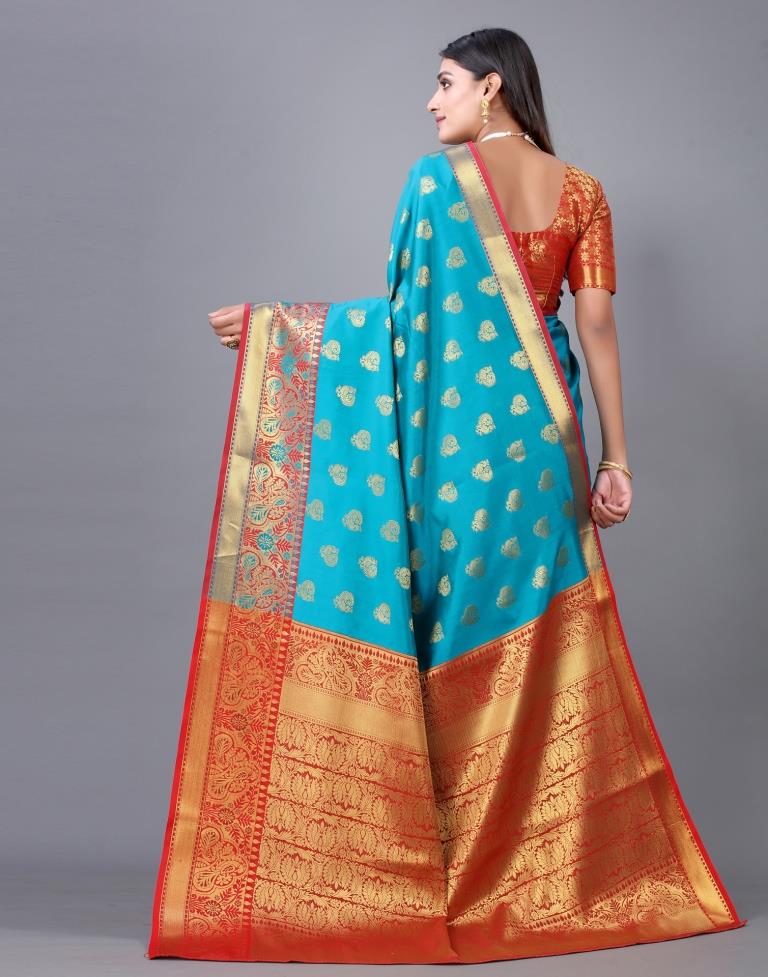 Rama Blue Banarasi Silk Saree | 2243S2004
