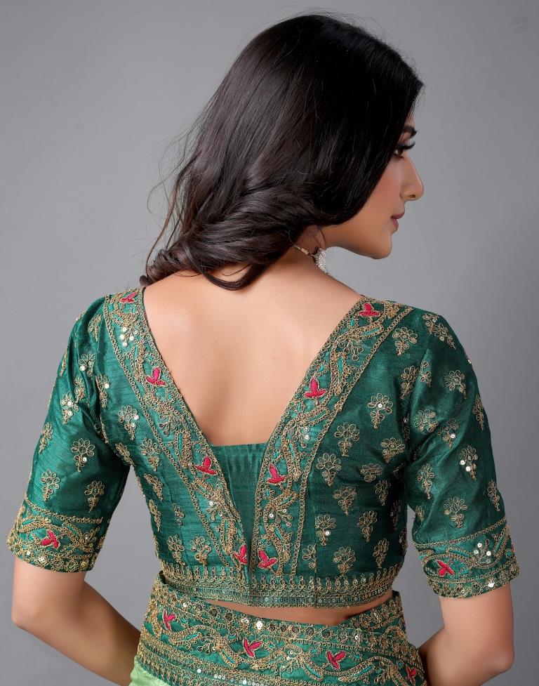 Pista Green Silk Saree | 2244S182