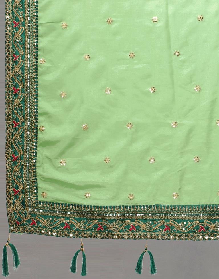 Pista Green Silk Saree | 2244S182