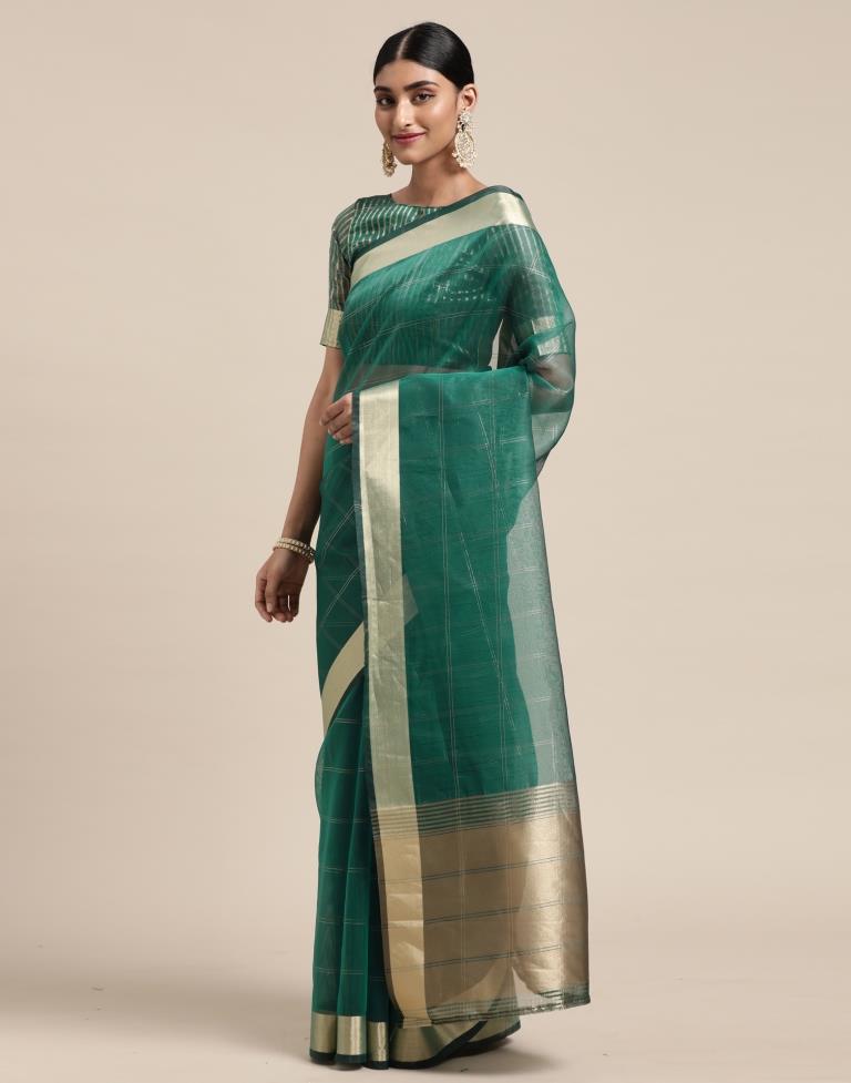 Sacramento Green Organza Saree