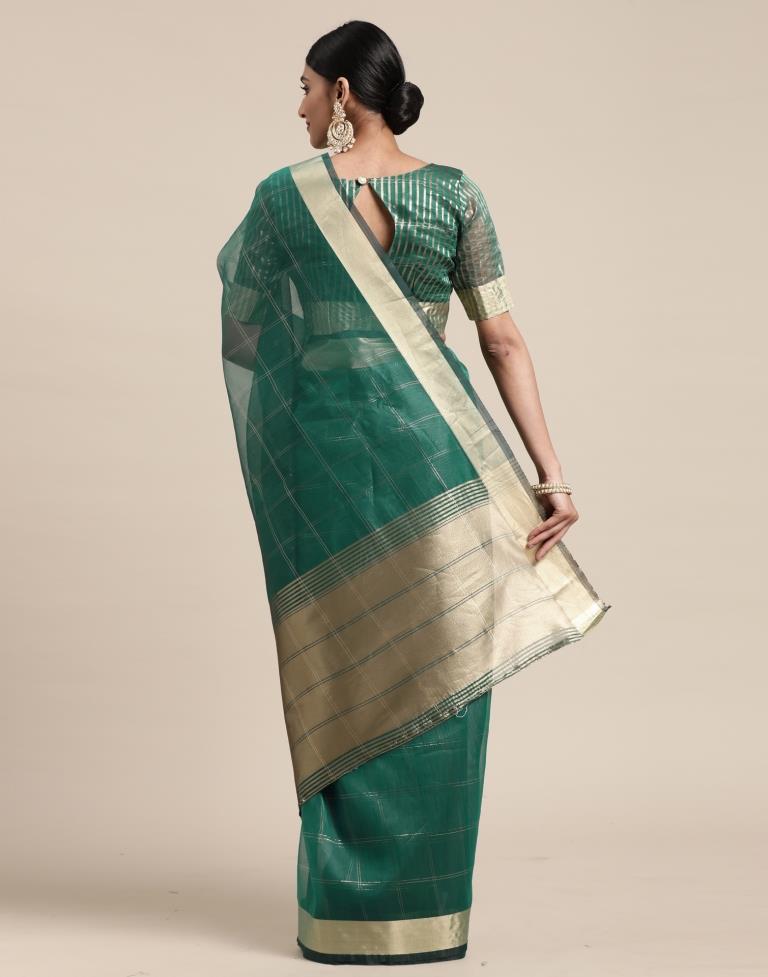 Sacramento Green Organza Saree
