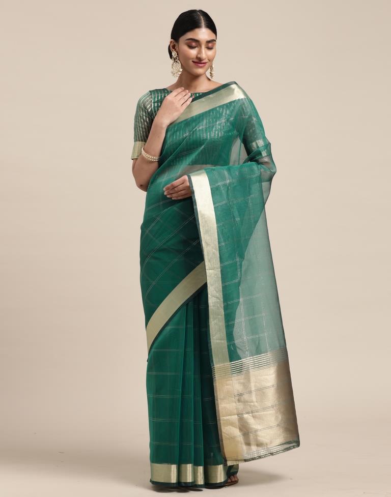 Sacramento Green Organza Saree