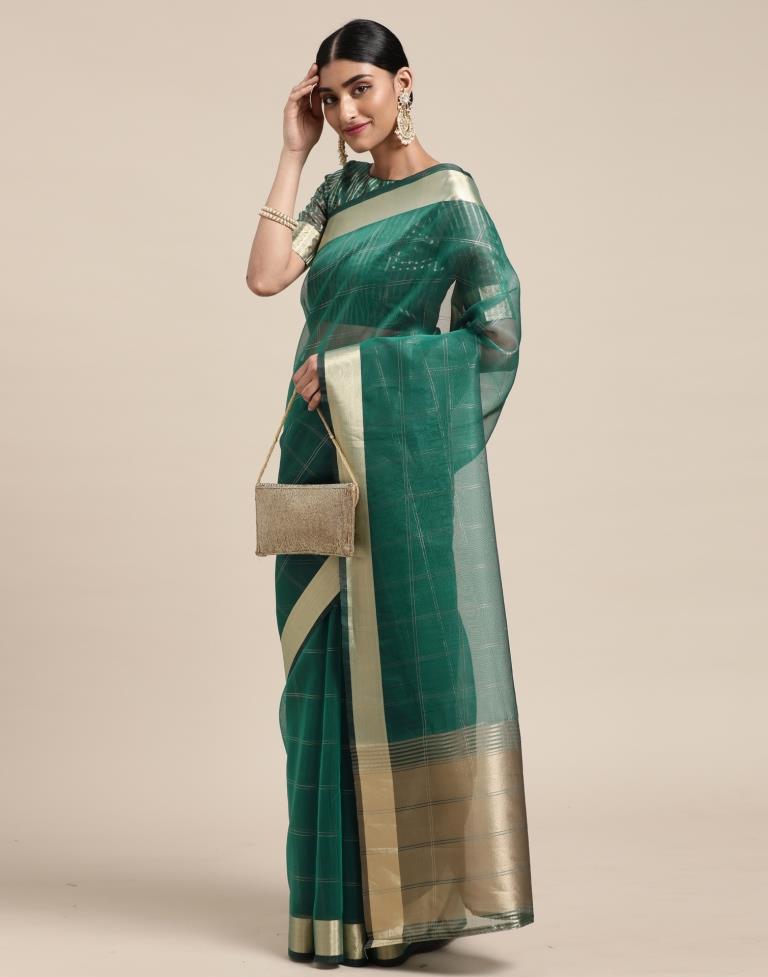 Sacramento Green Organza Saree