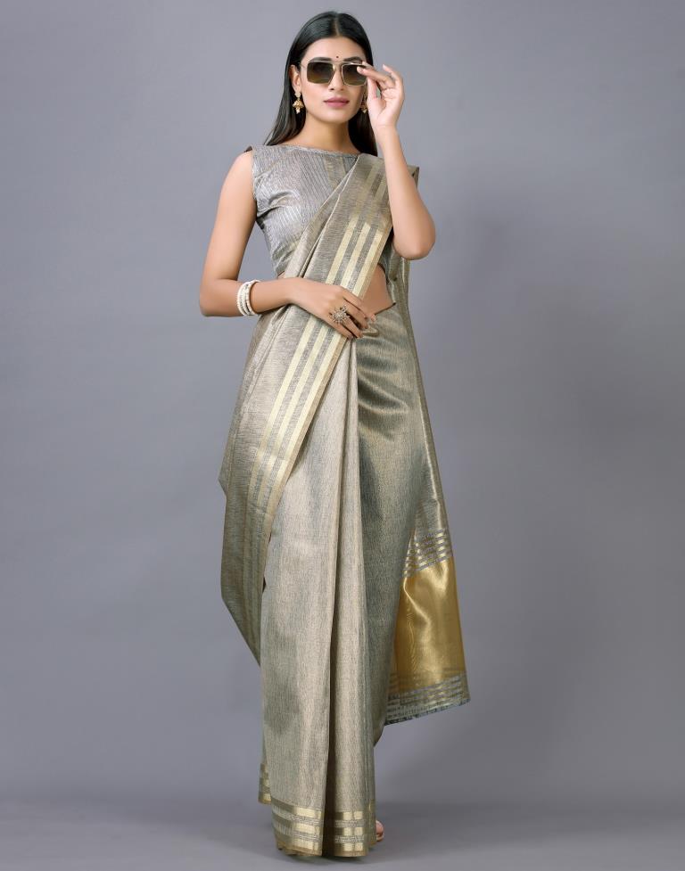 Grey Woven Silk Saree | 2248S2044