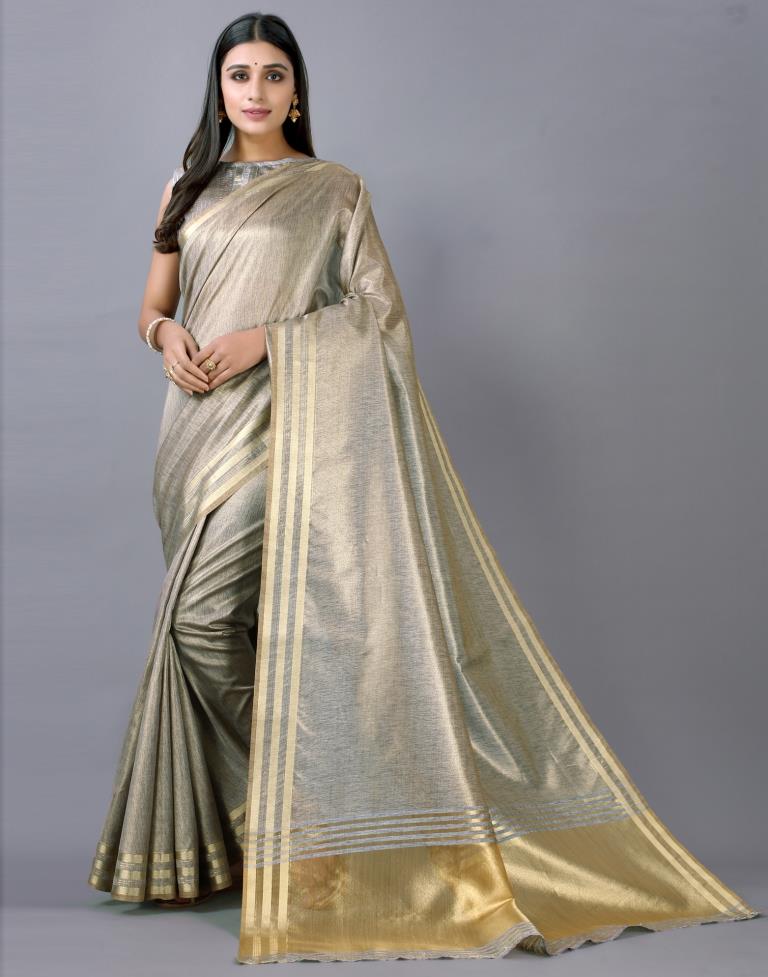Grey Woven Silk Saree | 2248S2044