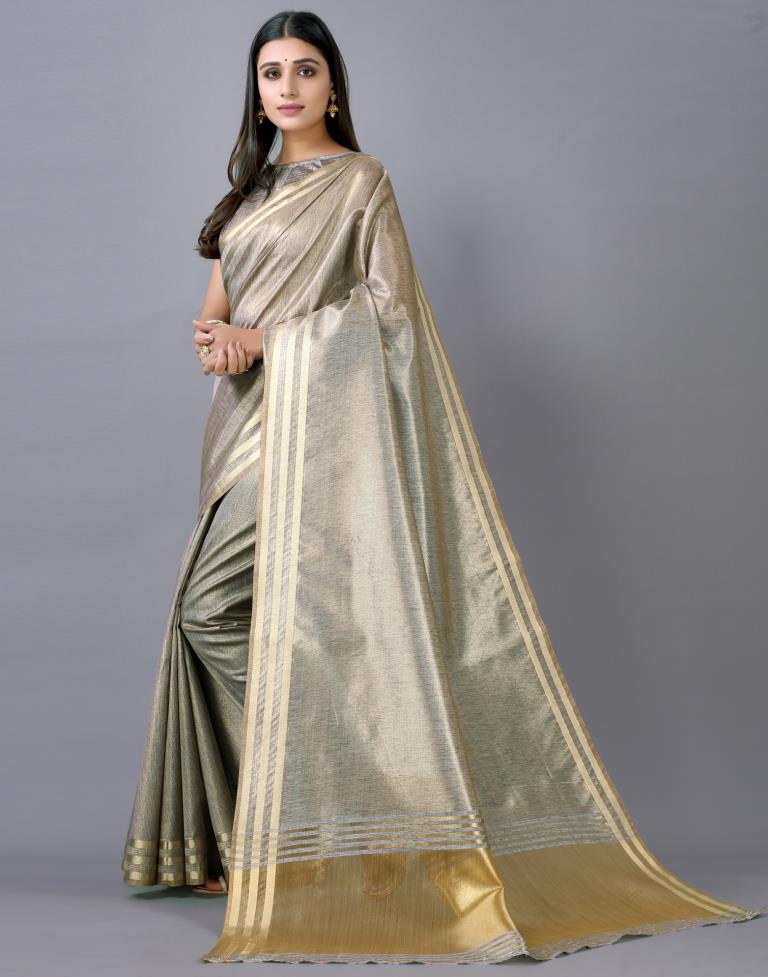 Grey Woven Silk Saree | 2248S2044