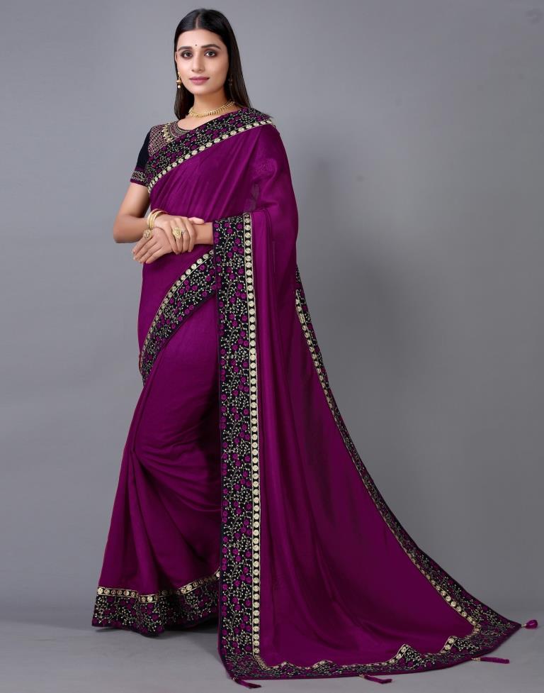 Wine Silk Saree | 2249S2053