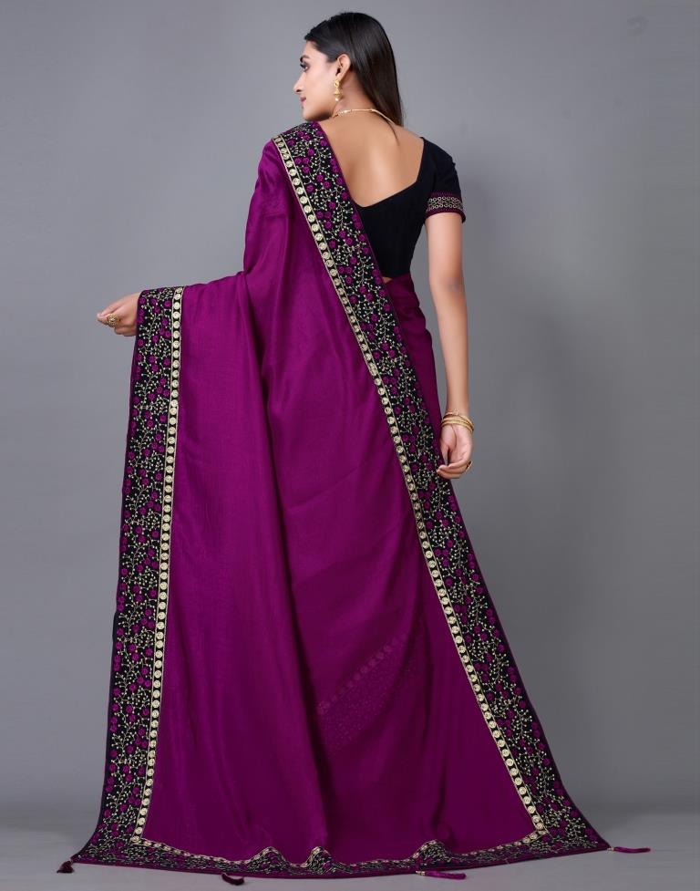 Wine Silk Saree | 2249S2053