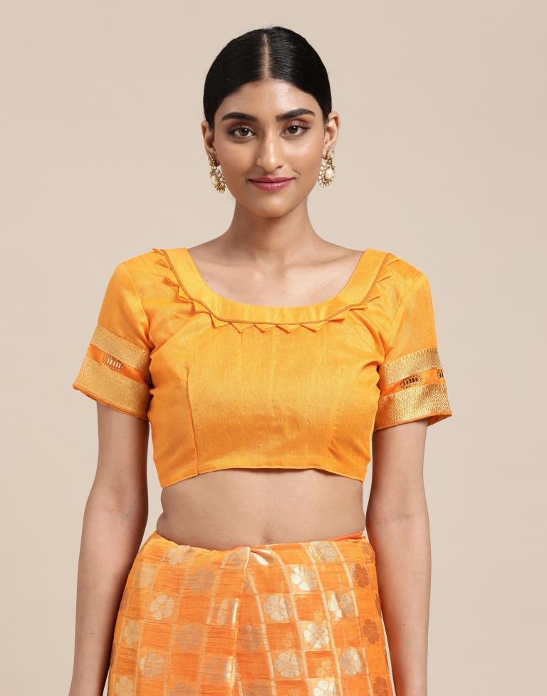 Orange Silk Saree