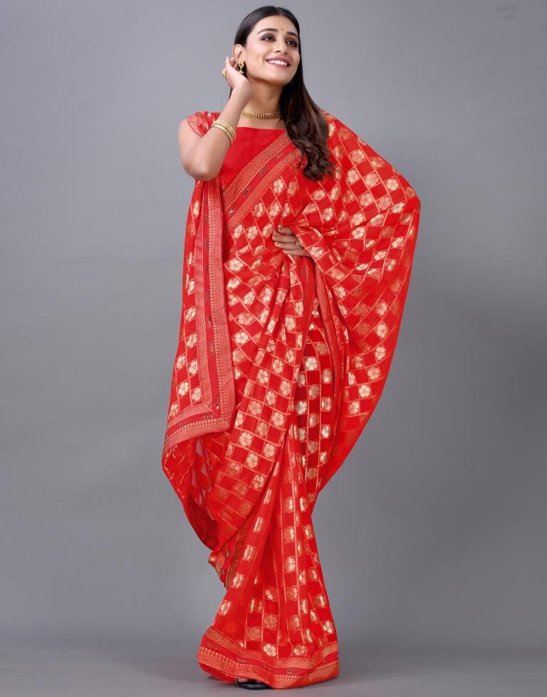 Red Silk Saree | 2250S2063