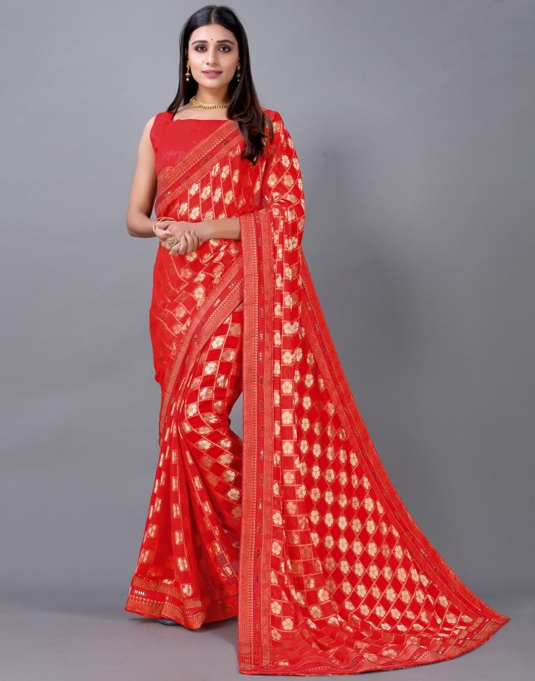Red Silk Saree | 2250S2063