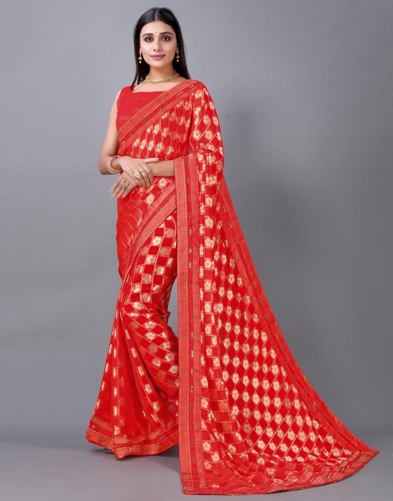 Red Silk Saree | 2250S2063