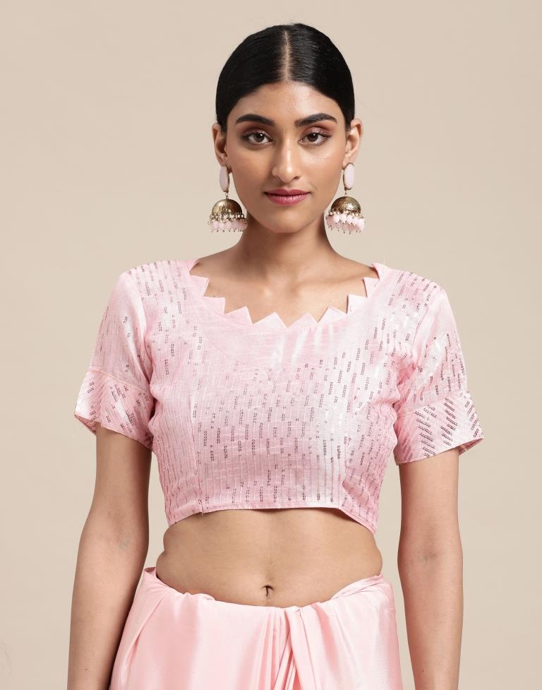 Light Pink Silk Saree