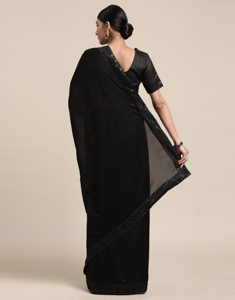 Black Silk Saree