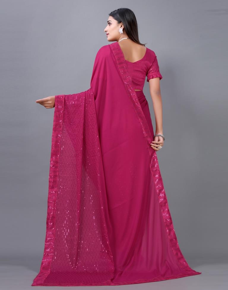 Pink Embroidered Silk Saree | 2252S2088