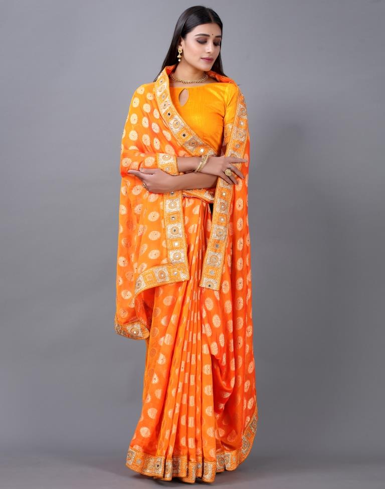 Orange Silk Saree | 2253S2092