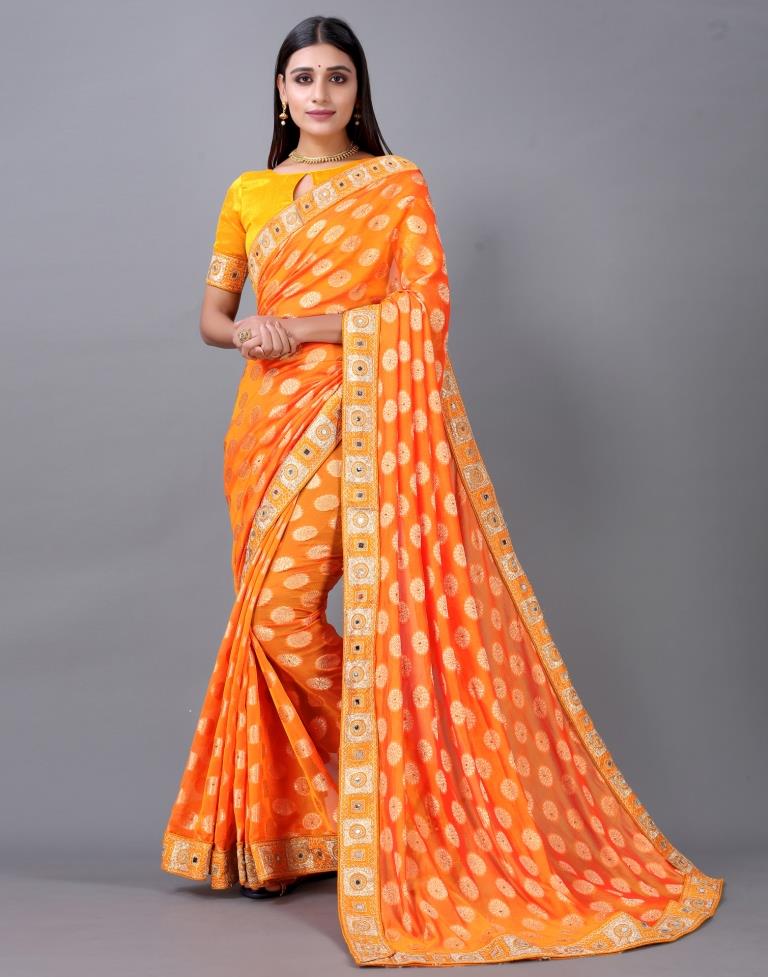 Orange Silk Saree | 2253S2092