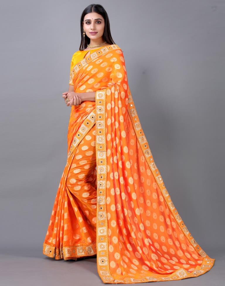 Orange Silk Saree | 2253S2092
