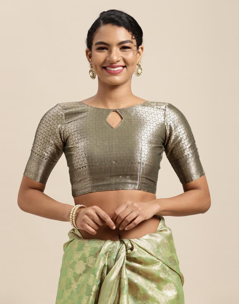 Pista Green Silk Saree