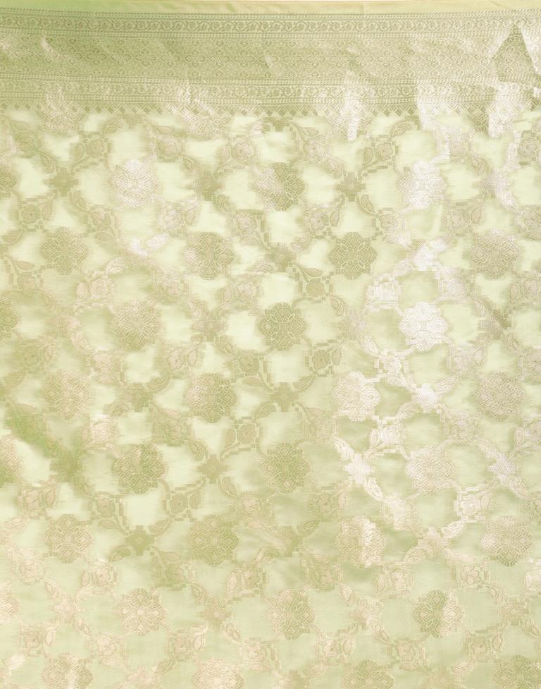 Pista Green Silk Saree