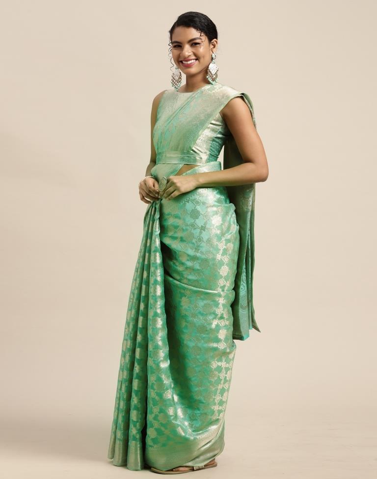 Mint Green Silk Saree