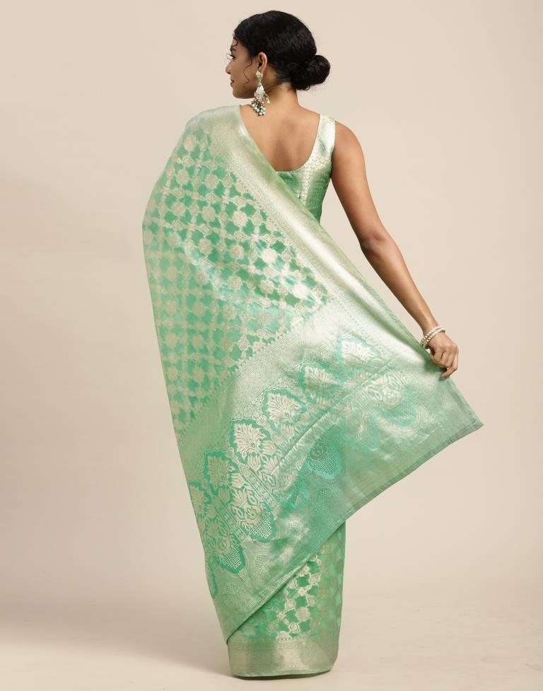 Mint Green Silk Saree
