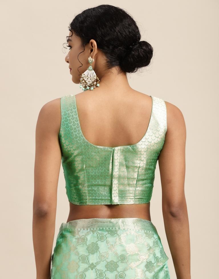 Mint Green Silk Saree