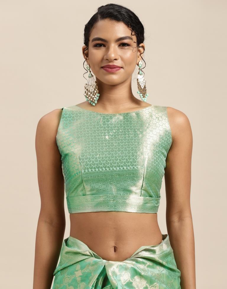 Mint Green Silk Saree