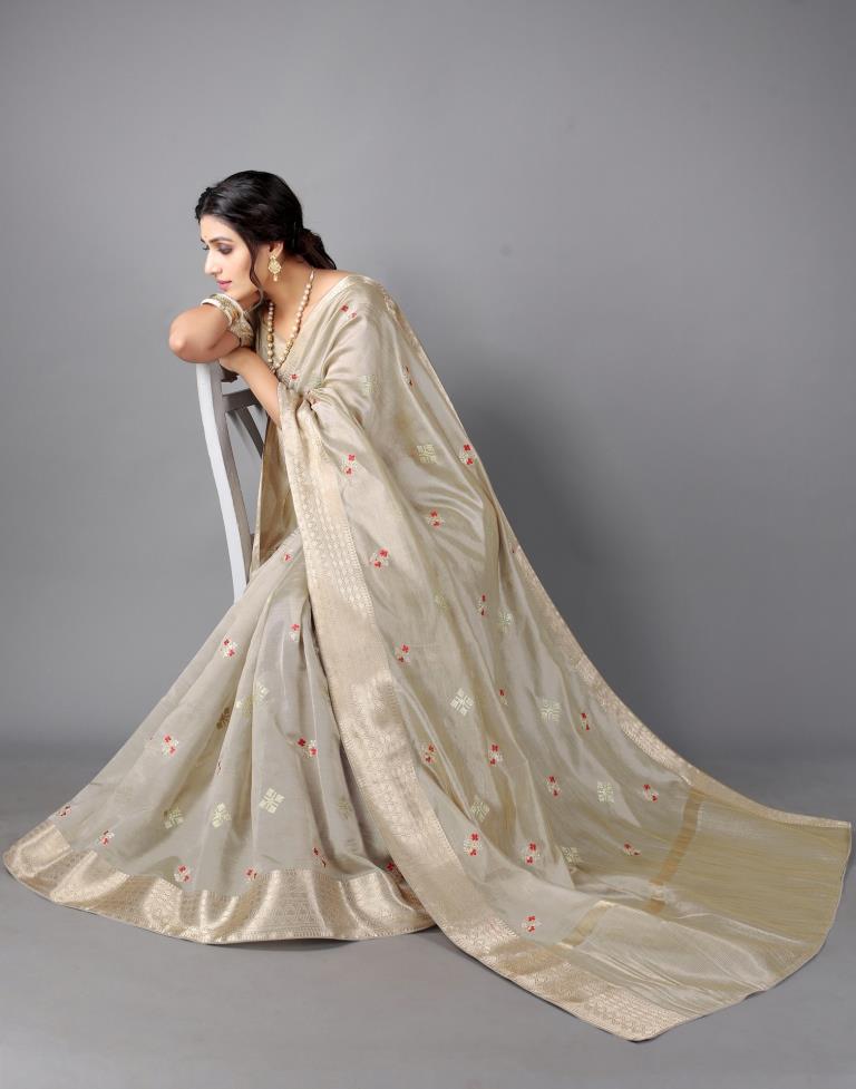 Beige Embroidery Saree | 2259S214