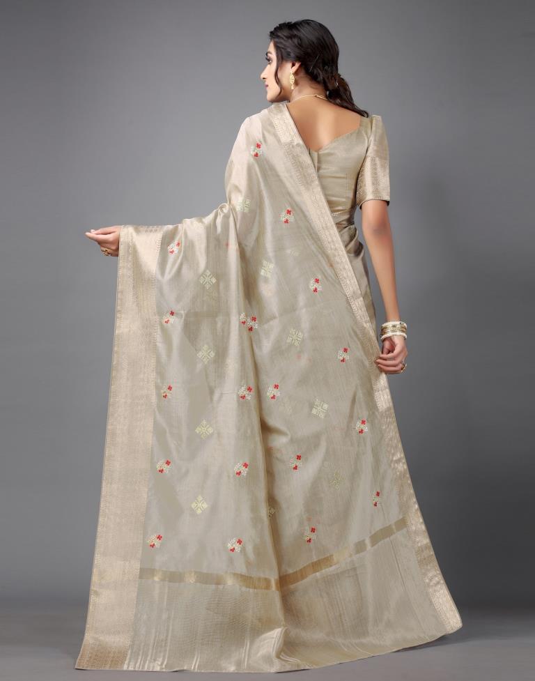 Beige Embroidery Saree | 2259S214