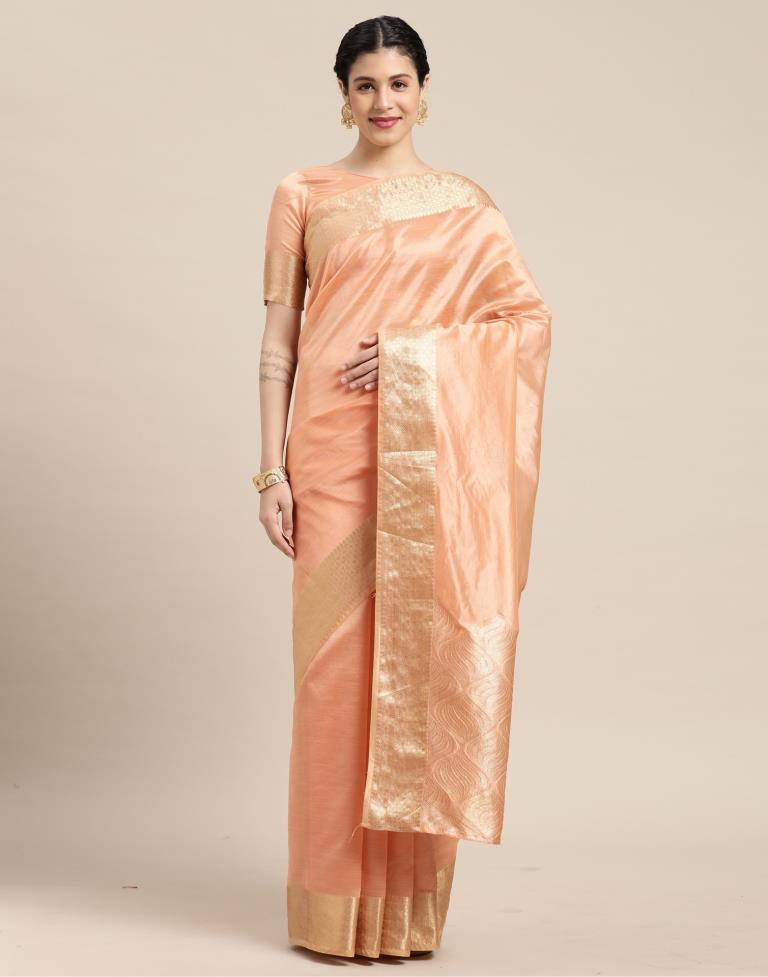 Peach Silk Saree