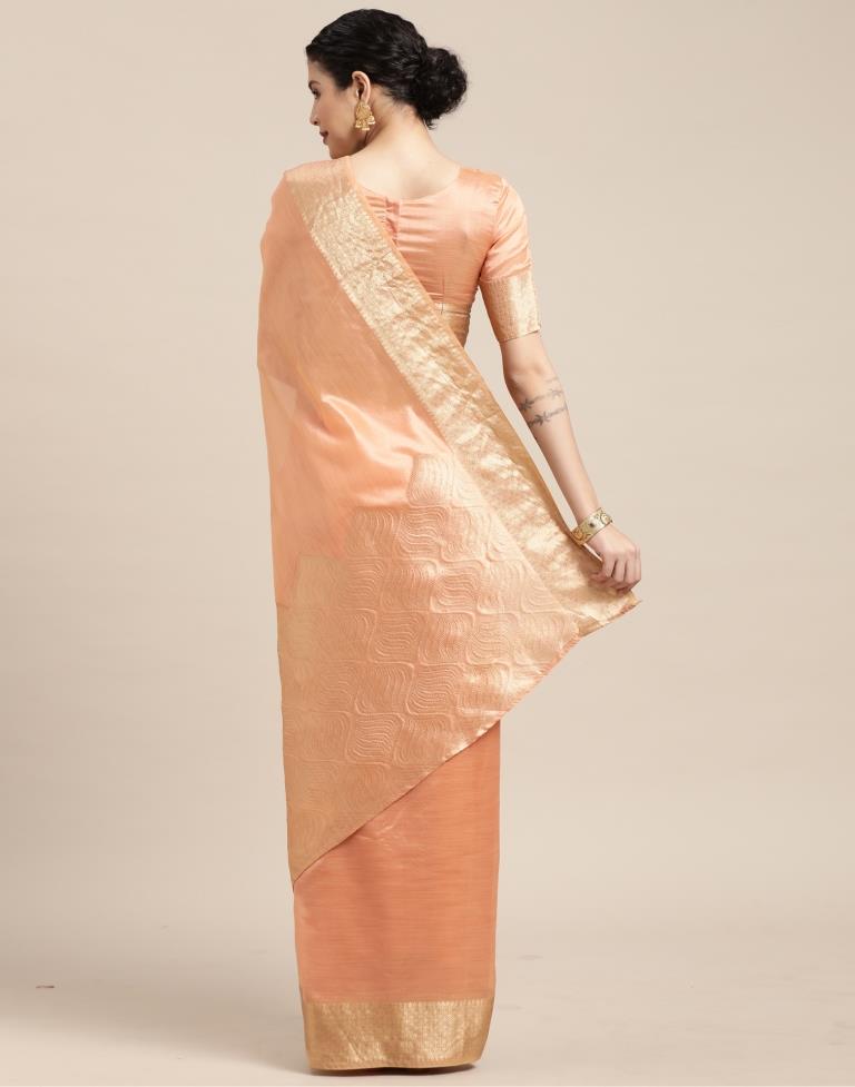 Peach Silk Saree