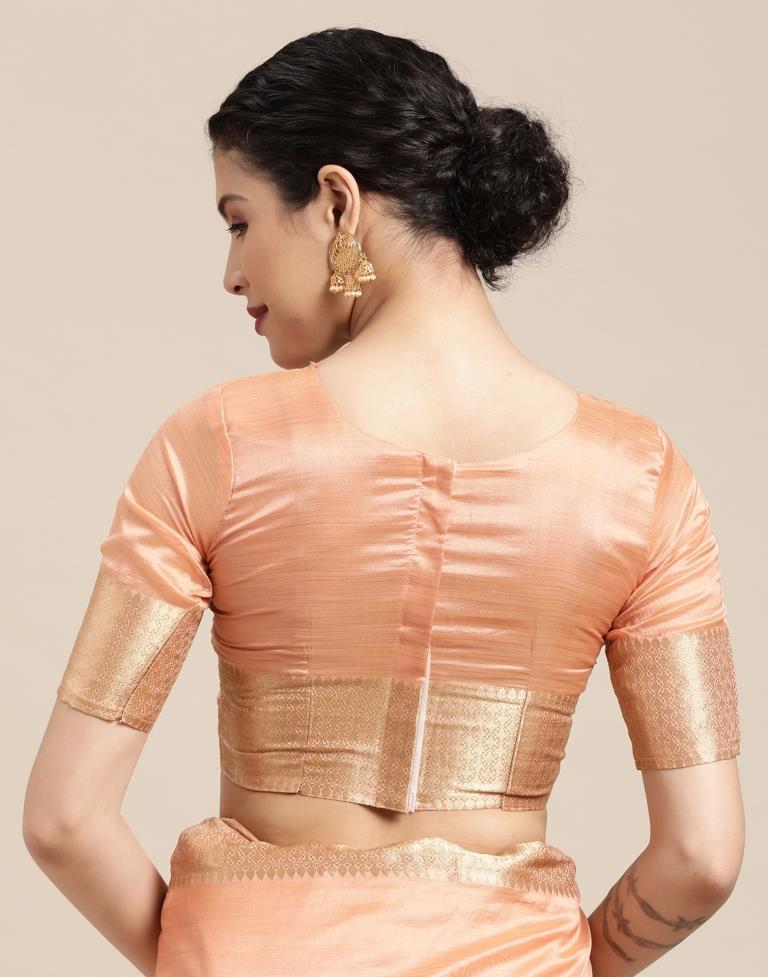 Peach Silk Saree