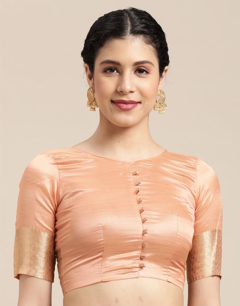 Peach Silk Saree