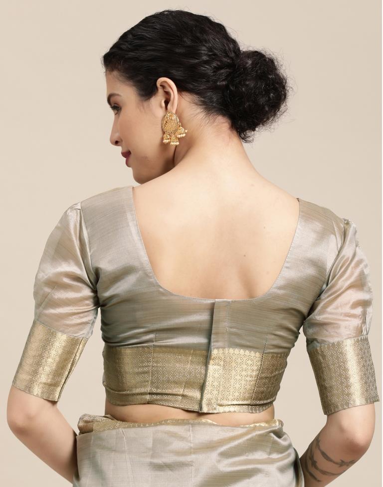 Grey Silk Saree