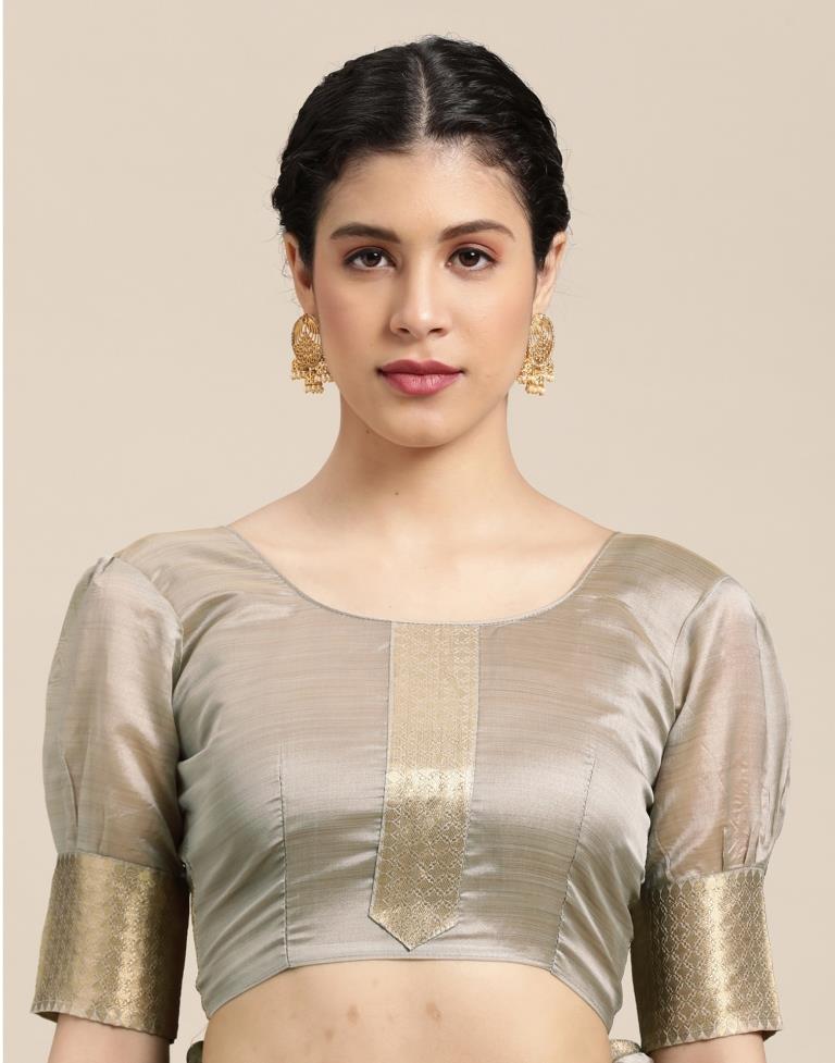 Grey Silk Saree