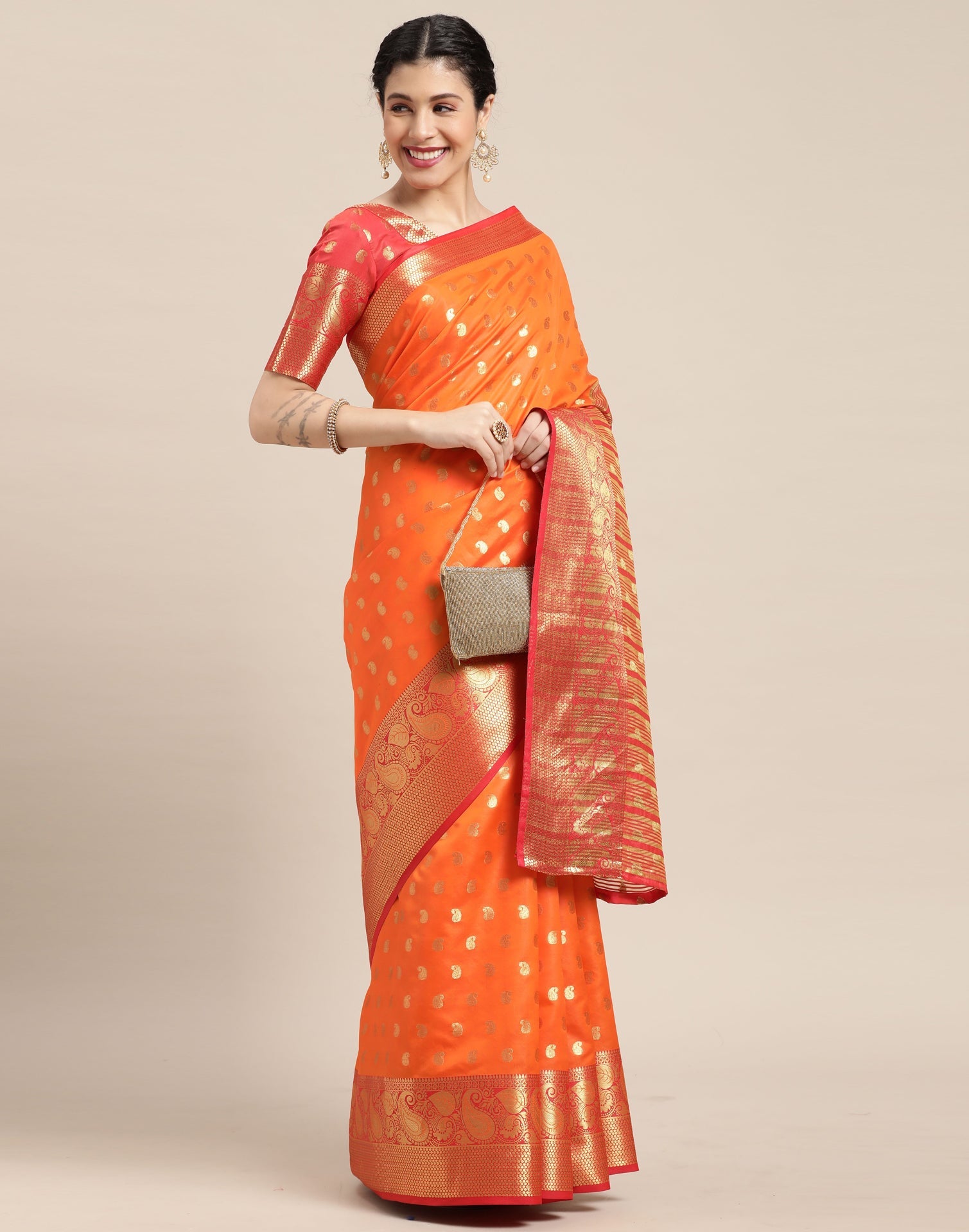 Turmeric Yellow Banarasi Silk Saree