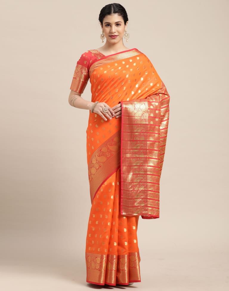 Turmeric Yellow Banarasi Silk Saree