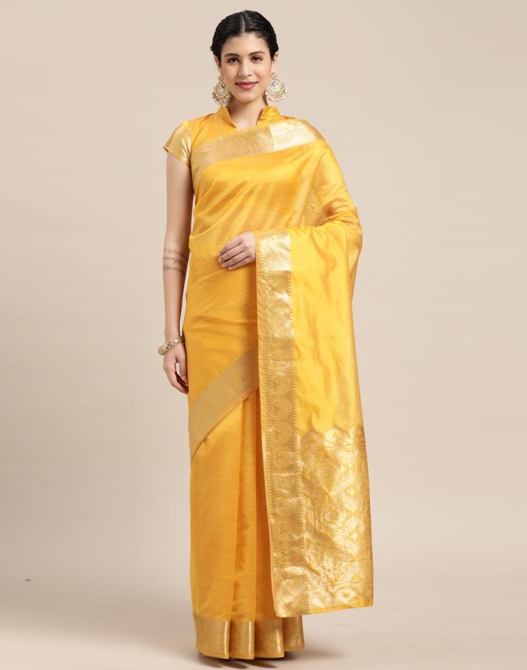Yellow Silk Saree
